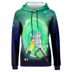 Жіноче 3D худі Look Morty Space-PrintSalon Жіноче 3D худі Look Morty Space