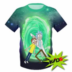 Дитяча 3D футболка Look Morty Space - PrintSalon
