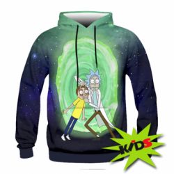 Дитяче 3D худі Look Morty Space - PrintSalon