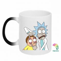 Чашка-хамелеон Look Morty - PrintSalon