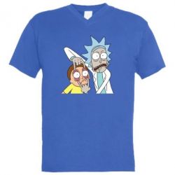 Мужская футболка  с V-образным вырезом Look Morty - PrintSalon