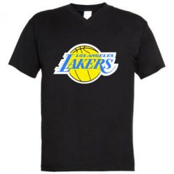 Мужская футболка  с V-образным вырезом Los Angeles Lakers - PrintSalon