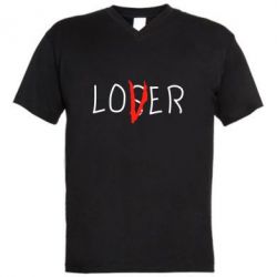 Мужская футболка  с V-образным вырезом Loser-Lover - PrintSalon