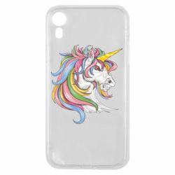 Чехол для iPhone XR Лошадь с цветной гривой - PrintSalon
