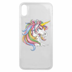 Чехол для iPhone Xs Max Лошадь с цветной гривой - PrintSalon