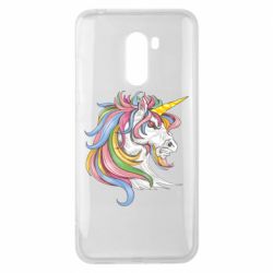 Чехол для Xiaomi Pocophone F1 Лошадь с цветной гривой - PrintSalon