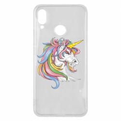 Чехол для Huawei P Smart Plus 2018 Лошадь с цветной гривой - PrintSalon