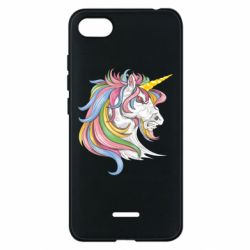 Чехол для Xiaomi Redmi 6A Лошадь с цветной гривой - PrintSalon