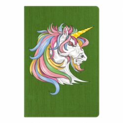 Блокнот з принтом Кінь з кольоровою гривою