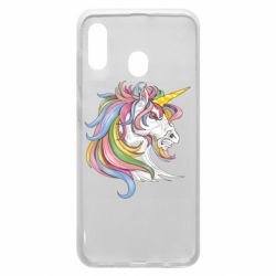Чехол для Samsung A30 Лошадь с цветной гривой - PrintSalon