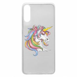 Чехол для Samsung A70 Лошадь с цветной гривой - PrintSalon