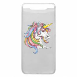 Чехол для Samsung A80 Лошадь с цветной гривой - PrintSalon