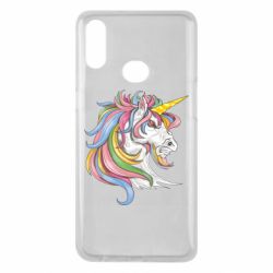 Чехол для Samsung A10s Лошадь с цветной гривой