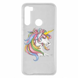 Чехол для Xiaomi Redmi Note 8 Лошадь с цветной гривой - PrintSalon