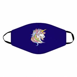 Маска многоразовая Лошадь с цветной гривой - PrintSalon