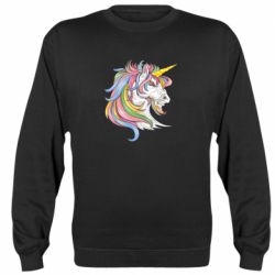 Cвитшот Лошадь с цветной гривой - PrintSalon