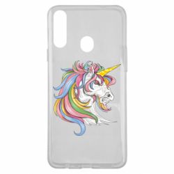 Чехол для Samsung A20s Лошадь с цветной гривой - PrintSalon