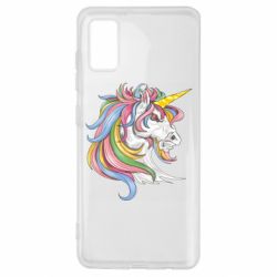 Чехол для Samsung A41 Лошадь с цветной гривой - PrintSalon