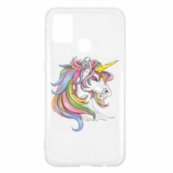 Чехол для Samsung M31 Лошадь с цветной гривой - PrintSalon