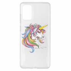 Чехол для Samsung S20+ Лошадь с цветной гривой - PrintSalon