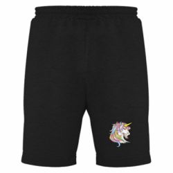 Мужские шорты Лошадь с цветной гривой - PrintSalon