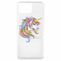 Чехол для Oppo A73 Лошадь с цветной гривой - PrintSalon