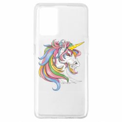 Чехол для Oppo A74 4G Лошадь с цветной гривой - PrintSalon