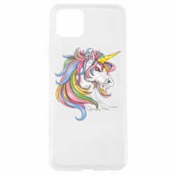 Чехол для Oppo A92s Лошадь с цветной гривой - PrintSalon