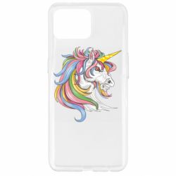 Чехол для Oppo Reno 4 Lite Лошадь с цветной гривой - PrintSalon