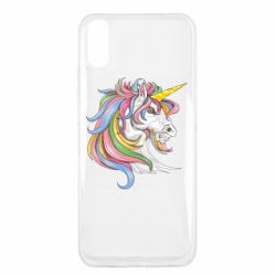 Чехол для Xiaomi Redmi 9a Лошадь с цветной гривой - PrintSalon