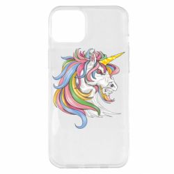 Чехол для iPhone 14 Plus Лошадь с цветной гривой - PrintSalon