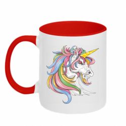 Чашка двокольорова Кінь з кольоровою гривою