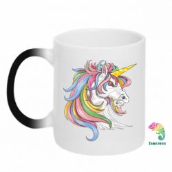 Чашка-хамелеон Лошадь с цветной гривой - PrintSalon