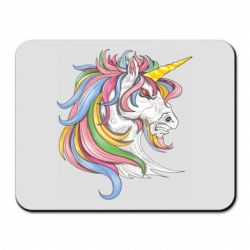 Коврик для мыши Лошадь с цветной гривой - PrintSalon