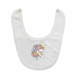 Слюнявчик  Лошадь с цветной гривой - PrintSalon