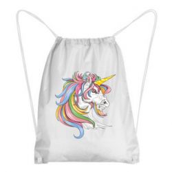 Рюкзак-мешок Лошадь с цветной гривой - PrintSalon