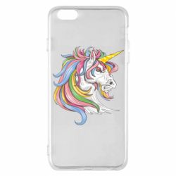 Чехол для iPhone 6 Plus/6S Plus Лошадь с цветной гривой - PrintSalon