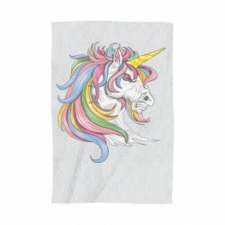 Полотенце с принтом Лошадь с цветной гривой - PrintSalon