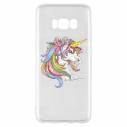 Чехол для Samsung S8 Лошадь с цветной гривой - PrintSalon