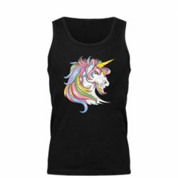 Мужская майка Лошадь с цветной гривой - PrintSalon