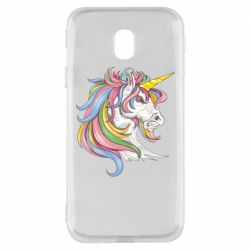 Чехол для Samsung J3 2017 Лошадь с цветной гривой - PrintSalon