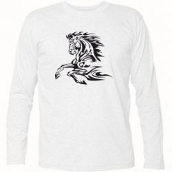 Футболка с длинным рукавом Лошадь - PrintSalon