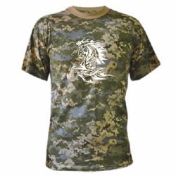 Камуфляжная футболка Лошадь - PrintSalon