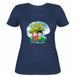 Женская футболка Love is ... in the rain - PrintSalon
