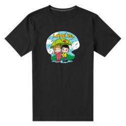 Мужская футболка премиум Love is ... in the rain - PrintSalon