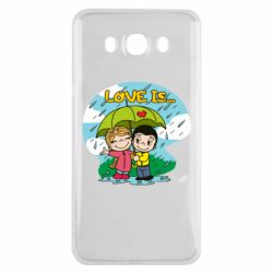 Чехол для Samsung J7 2016 Love is ... in the rain