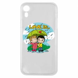 Чехол для iPhone XR Love is ... in the rain - PrintSalon
