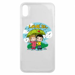 Чехол для iPhone Xs Max Love is ... in the rain - PrintSalon