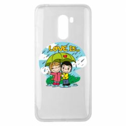 Чехол для Xiaomi Pocophone F1 Love is ... in the rain - PrintSalon