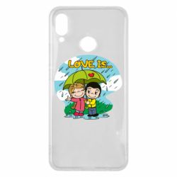 Чехол для Huawei P Smart Plus 2018 Love is ... in the rain-PrintSalon Чехол для Huawei P Smart Plus 2018 Love is ... in the rain